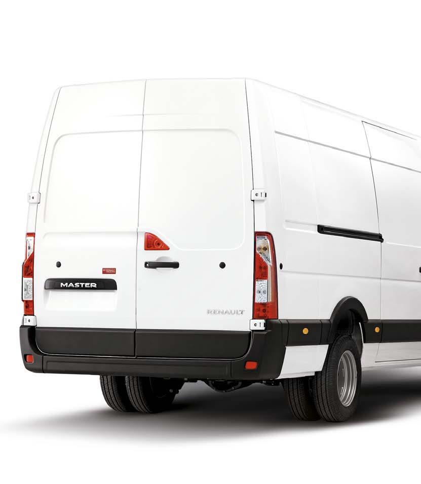 RENAULT TRUCKS_RENAULT MASTER 14 ROBUSZTUS ÉS MINDEN KÖRÜLMÉNYEK KÖZÖTT MEGBÍZHATÓ A parabolikus laprugós és légrugós felfüggesztések a jármű terhelésének szintjétől függetlenül