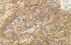 Suisse / Switze rland map (EB) T3 23420.