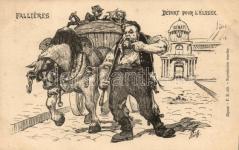 Skiing dwarves, p ig, pipe, clovers, litho T