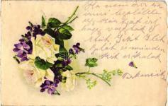 Flower litho, with pearl decoration T2 23682.