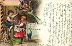 Child, dog, dolls, M. Munk Nr. 1342., arti 22864.