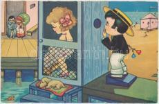 Children, Italian a rt postcard, Amag 0342 22884.