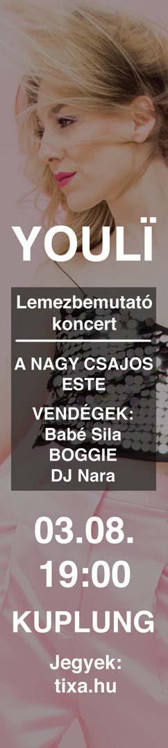 ZENE // NAPI BONTÁS 54 ZENE // NAPI BONTÁS 55 Papp László Budapest Sportaréna 20h Rúzsa Magdi. Az Artisjus- és Fonogram-díjas énekesnő leénekli a Tejutat. 6900-25 000 Ft S8 Underground Club 19h XII.