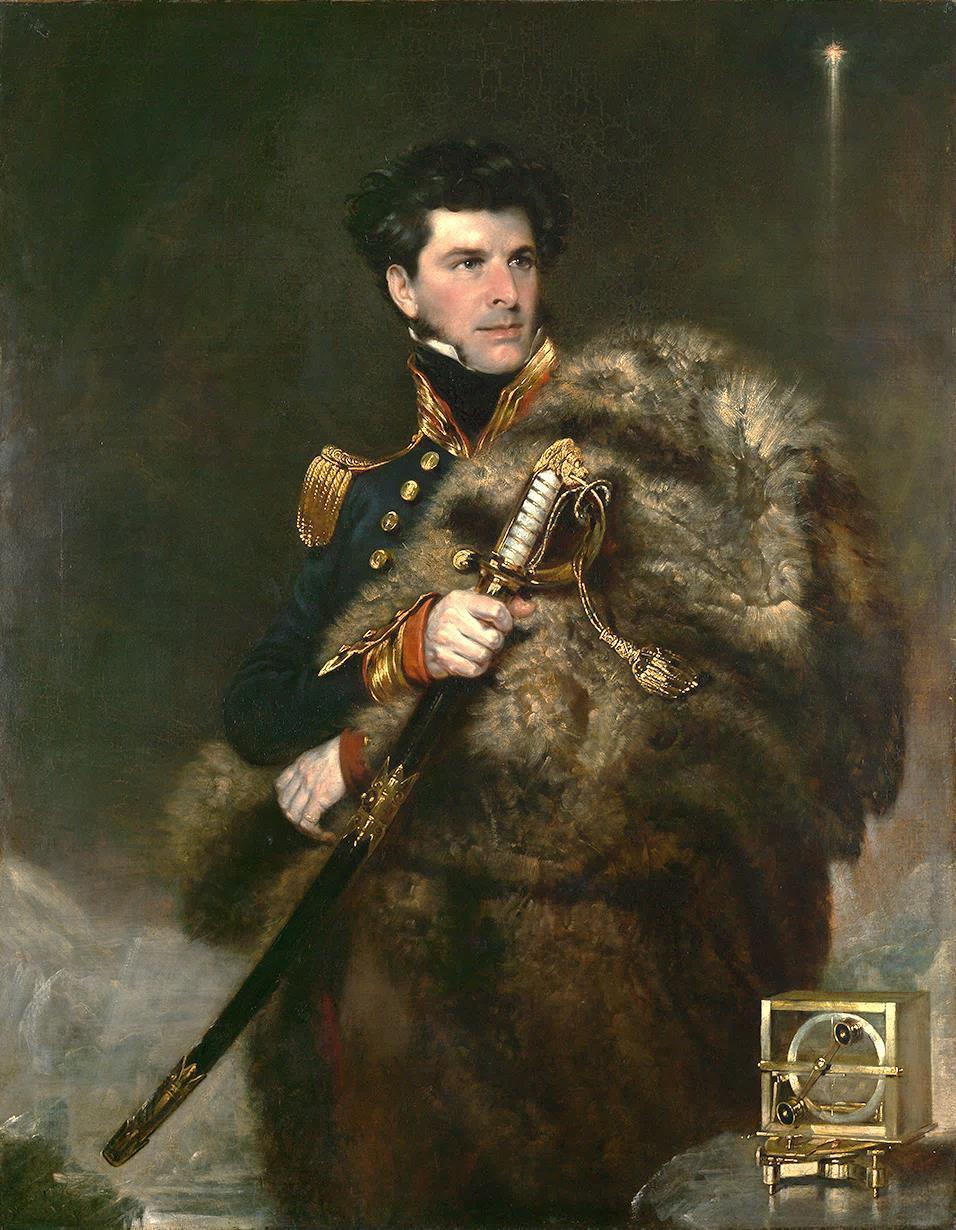 James Clark Ross portréja (Stephen Pearce, 1850-1886). 1829. augusztus 13-án ért a helyszínre.