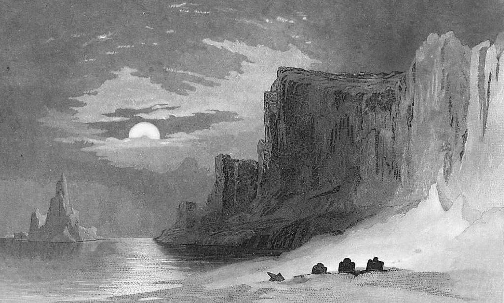 Az első sírok megtalálása a Beechey-szigeten Ezalatt az INVESTIGATOR-t vezénylő McClure (aki Ross 1848/49-es útján, mint az ENTERPRISE