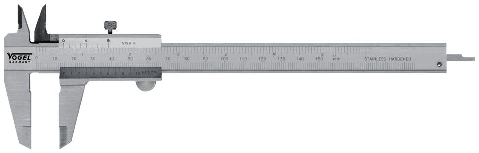 32 Tolómérők Tolómérő rögzítőcsavarral Tolómérő 150 mm 4 féle mérési lehetőség: külső, belső,