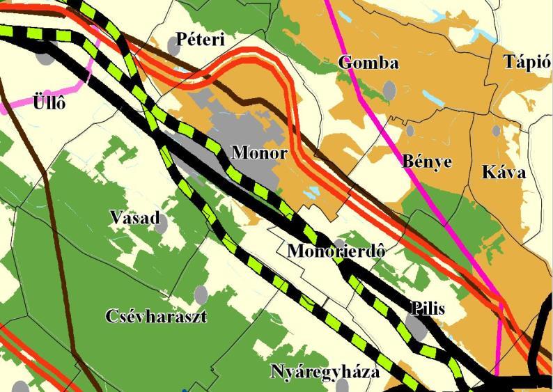 MONOR VÁROS TELEPÜLÉSFEJLESZTÉSI KONCEPCIÓ MEGALAPOZÓ VIZSGÁLAT Természetvédelem Meg kell őrizni a helyi jelentőségű természetvédelmi területeket.