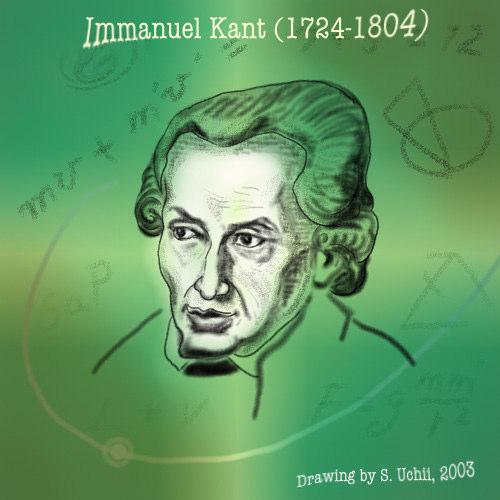 IMMANUEL KANT (1724-1804) E képet Uchii Soshichi professzor, a Kyotoi Egyetem filozófiaprofesszora készítette. A képet a szerz engedélyével közöljük.