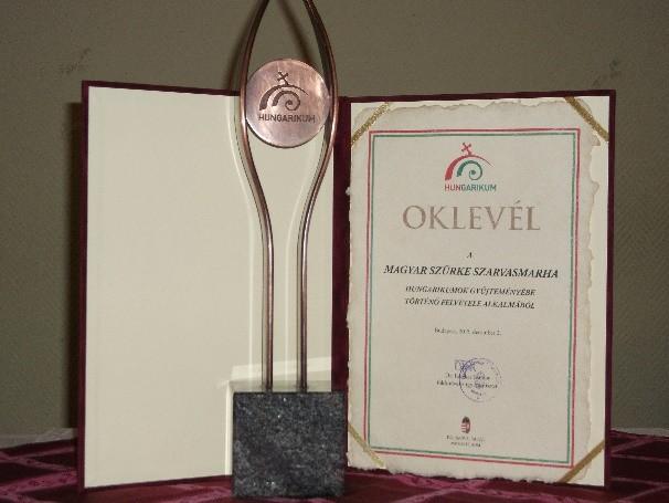 A Hungarikumok Gyűjteményébe került legismertebb őshonos haszonállatunk, a magyar szürke szarvasmarha. 2015. december 2.