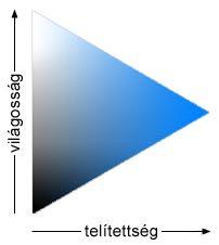 SZÍN TELÍTETTSÉG A szín telítettség fogalma azt jelenti, hogy egy adott szín mennyire tiszta, mennyire intenzív szín. Minél telítettebb egy szín, annál tisztább, annál intenzívebb!