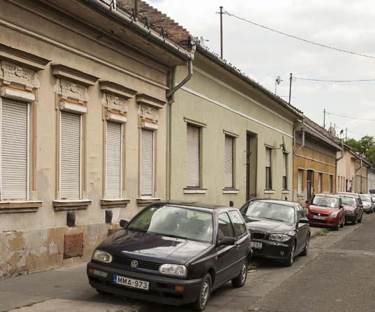 ÉPÜLETEK SZÍNEI Újpest kisvárosias településrészein jellemzően természetes, halvány színek