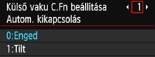 3 A vaku beállításan Vakubeállítások törlése A [Külső vaku funkc.beáll.] képernyőn a <B> gomb megnyomásával jelenítse meg a vakubeállítások törlésére szolgáló képernyőt.