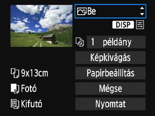 w Nyomtatás 246 4 Állítsa be a nyomtatási effektusokat (képoptimalizálás). Válassza ki a szükséges beállításokat. Ha nem kíván nyomtatási effektusokat megadni, folytassa az 5. lépéssel.