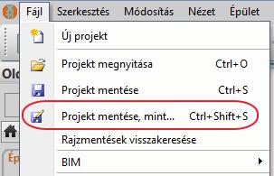 10 Projekt mentése Mentse el saját névvel a Projektet.