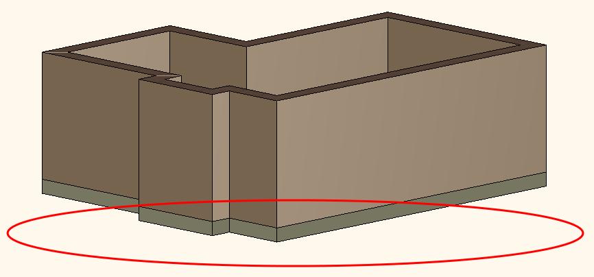 1. Lecke: Nappali tervezés 15 A padló elkészült a falak alá. Nézze meg a 3D ablakban.