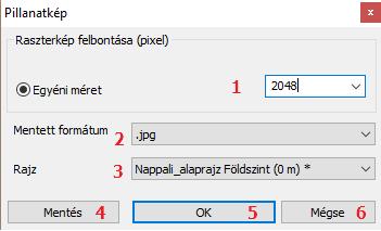 A Pillanatkép parancs a felső menüsor Szerkesztés menüpontjából érhető el.