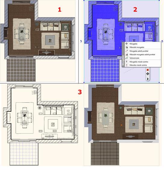 5. Lecke: Dokumentáció készítés 187 A kívánt magasság beírása után nyomjon az OK-ra, a színes alaprajzi kép megjelenik az