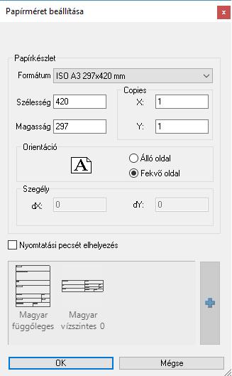 Tervlap előkészítése A tervlap készítés parancsa az Oldalmenü/Dokumentáció/Tervlap