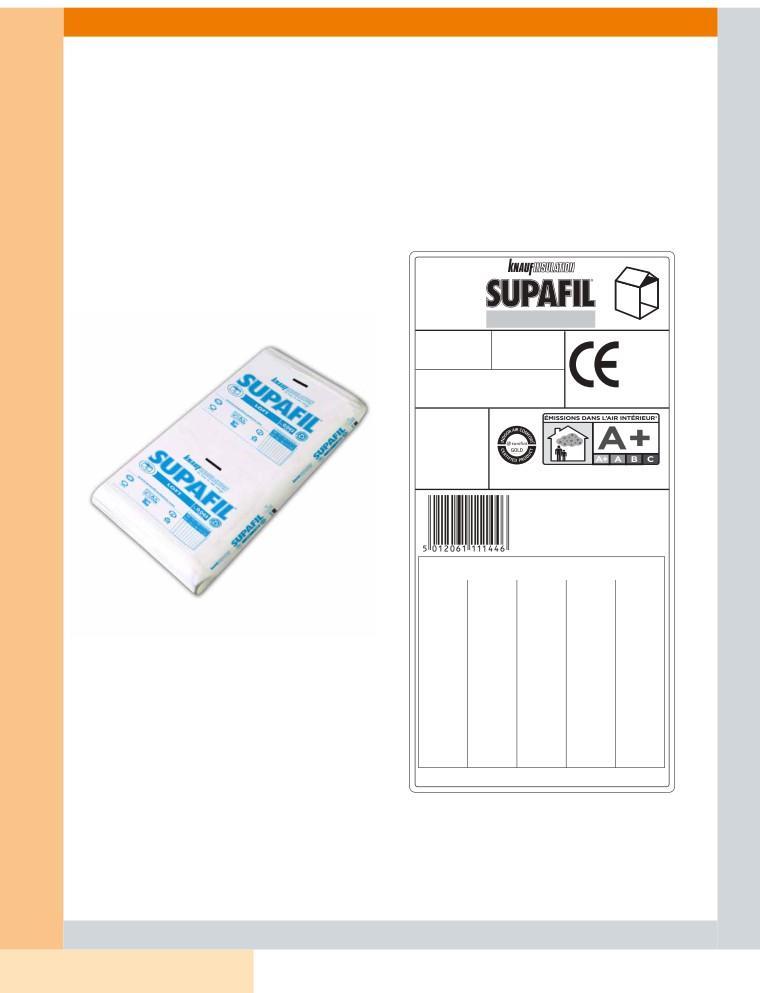 A Supafil Loft szigetelőanyagot padlásterekben való alkalmazásra tervezték 12,0-13,5 kg/m³ átlagos testsűrűséggel.