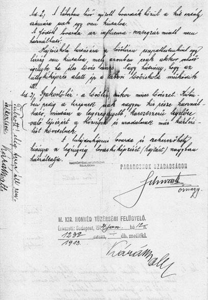 Veszprémi Szemle könyvek 11 Parancsnok szabadságon Schwartz őrnagy Láttamozásnál. 1914.