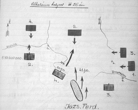 Veszprémi Szemle könyvek 11 5. sz.: Elekes Antal százados A 41. honv. ho. kötelékében működő 41. honv táb. á. ezred harca 1914. VIII. 28-án Uhnownál. Általános helyzet augusztus 26-án A 3.