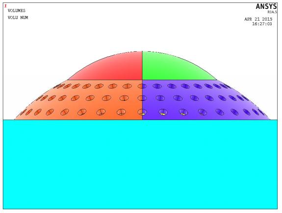 ábra A folytonos elméleti lyukelrendezés geometriája Az említett eseteken végrehajtottam az inverz alkalmazkodási folyamat elemzését az 5.1.