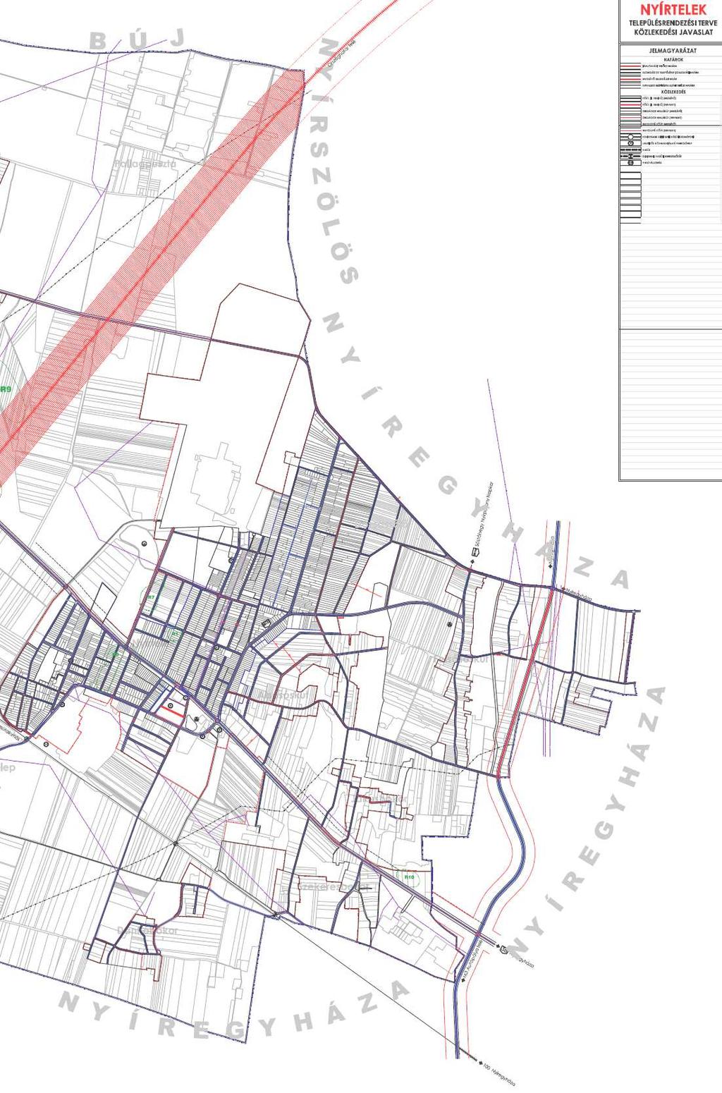 Közlekedésfejlesztési jvslt részlet jelölve tervezési területekkel A Város elfogdott településfejlesztési koncepciójánk prioritási közt szerepel település közlekedési és tömegközlekedési kpcsoltink