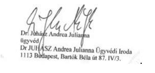 Jogi szakvélemény: úgynevezett háromszög terület adásvételi előszerződéses jogviszonnyal kapcsolatban Dr. Juhász Andrea Julianna Ügyvédi Iroda Tekintettel 2014. április 11-én kötött előszerződés 8.