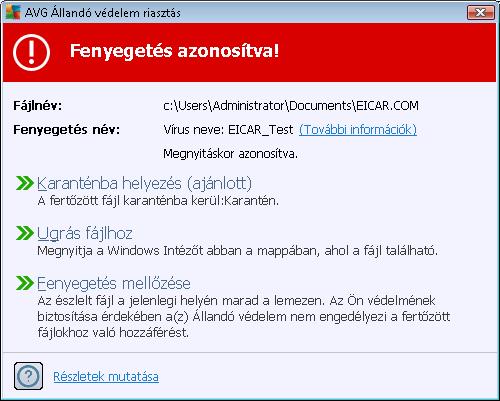 Alkalmazás Az összetevő beállításaiban a párbeszédpanelen elvégzett változtatások mentése, és visszatérés a AVG Internet Security 2012 fő felhasználói felületéhez ( összetevők áttekintése).