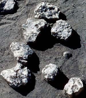 főzőkövek close-up view of cook stone made of tuff, site