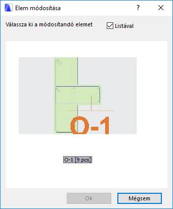 Amennyiben egy a terven lehelyezett típus minden elemét szeretné módosítani az újonnan létrehozott vascsoporttal, akkor válassza ki a rendszer összetevőit az alaprajzon (ne válasszon ki összetett
