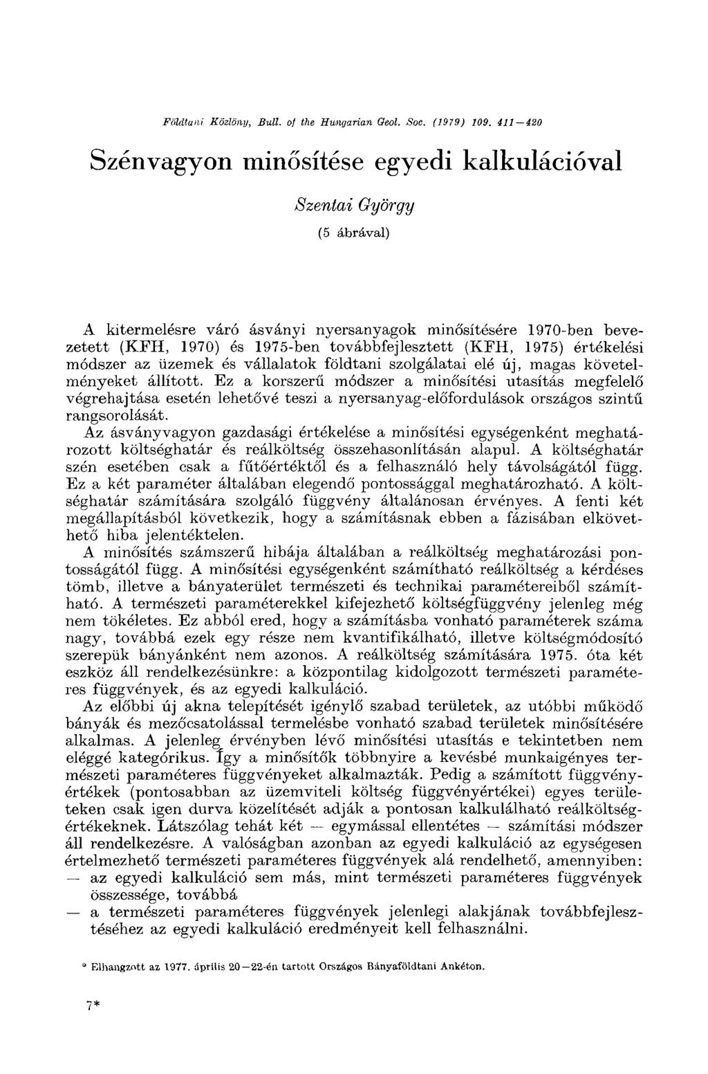 Földtani Közlöny, Bull, ot the Hungarian Qeol. Soc. (1979) 109.