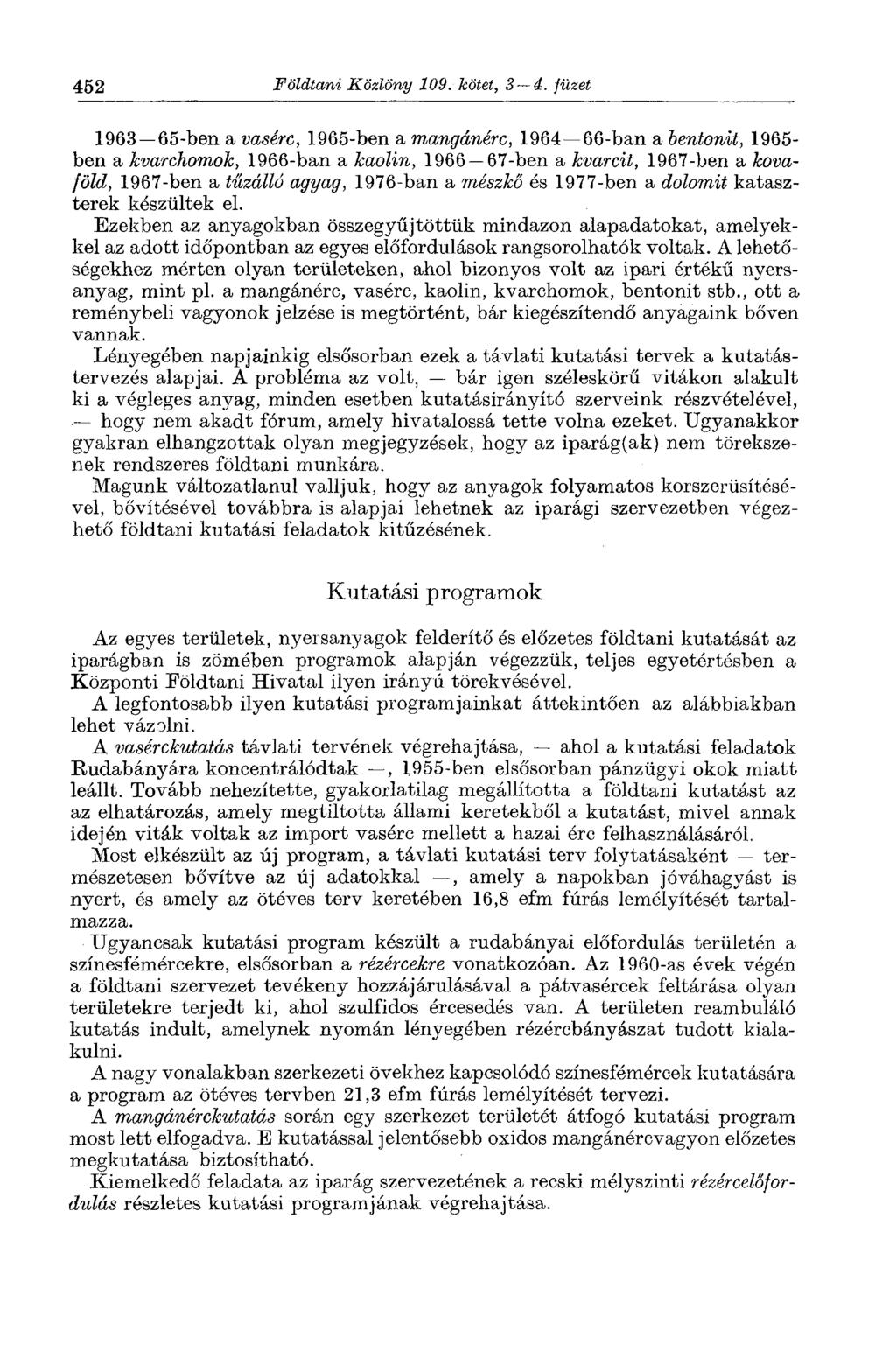 452 Földtani Közlöny 109. kötet, 3 4.
