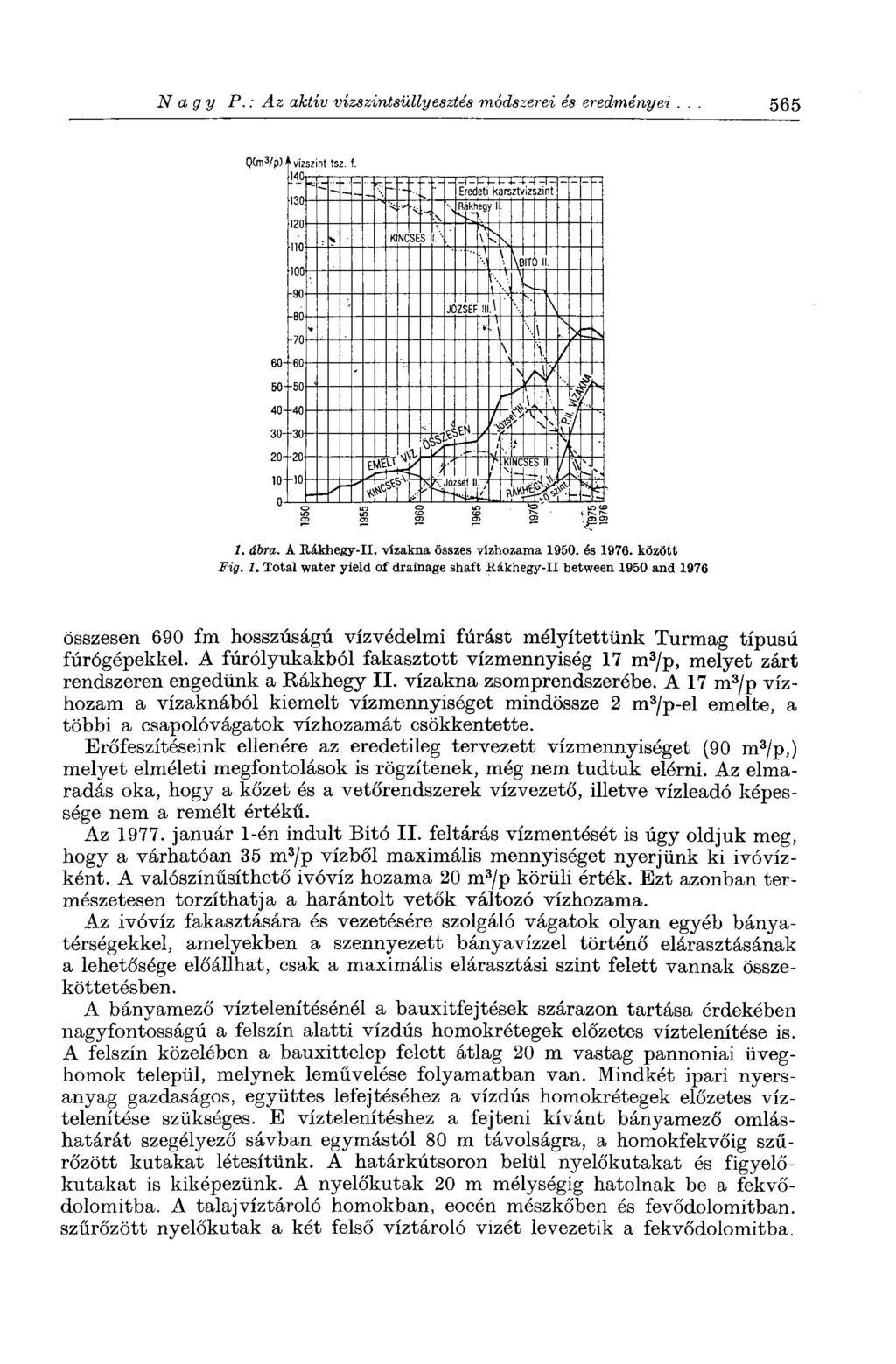 Nagy P.: Az aktív vízszintsüllyesztés módszerei és eredményei 565 1.