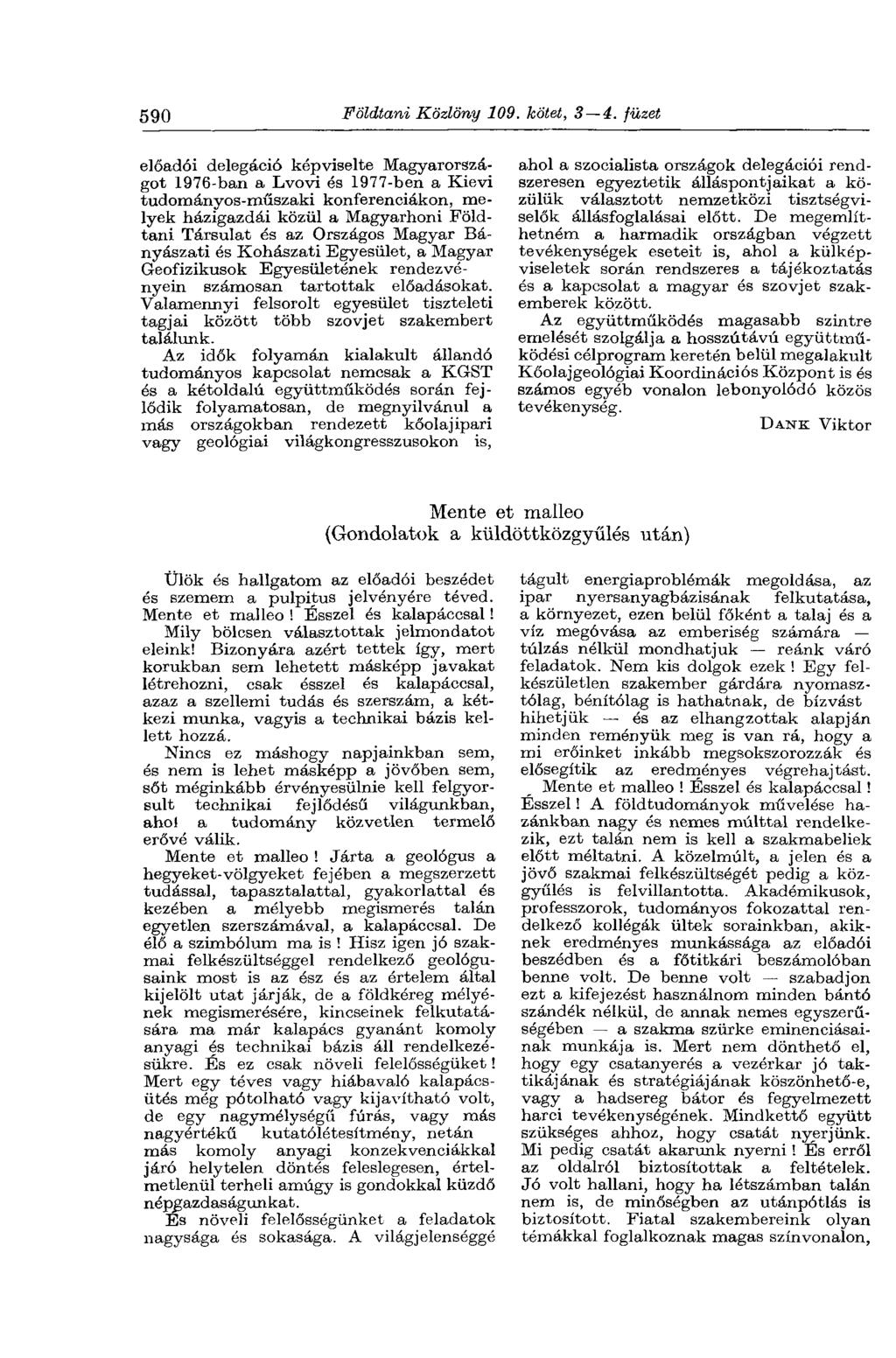 590 Földtani Közlöny 109. kötet, 3 4.