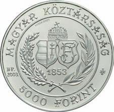 Egyed Emma 659 660 E: MAGYAR KÖZTÁRSASÁG 5000 FORINT köriratban balra verdejel és évszám /in Umschrift Mzz.