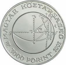 3000 FORINT 2002 köriratban a Tabula Appendicis 10.sz. geometriai ábrája /in Umschrift die 10.