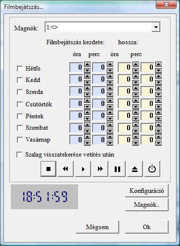 A lejátszó vezérlése gombbal a lejátszó programról kap információt. A gomb megnyomása után az alábbi abalak nyilík ki. Az abalak felső részében az aktuálisan futó oldal kicsinyített képe látszik.
