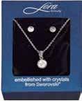 999 ELEGÁNS FÜLBEVALÓ Finoman csiszolt fehér Swarovski kristállyal Díszdobozban /pár