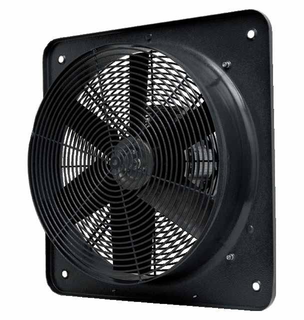 XIÁL VENTILÁTOROK VORTICEL -E fali axiál ventilátor golyóscsapágyazott motor könnyű telepítés és tisztítás egy- és háromfázisú kivitel ErP Lot. 6 Reg.