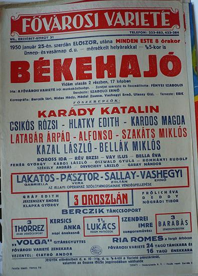 plakátjával, 1950. MGY 63.