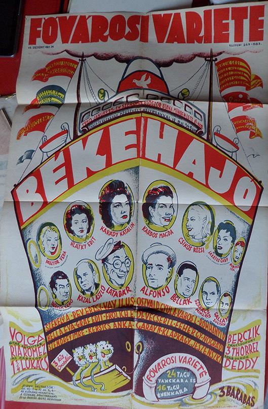64. kép: Békehajó. Eric grafikus műsorplakátja.