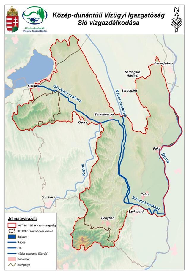 Projektfejlesztés helyszíne A Sió-csatorna a Közép-Dunántúl vízrendszerének gerincét jelenti. Siófoki leeresztő zsilip révén a Balaton többlet vizeinek levezetésének egyetlen lehetőségét biztosítja.
