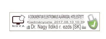 9 a) A dokumentum elektronikus aláírással hitelesített szöveget; b) az aláírás dátumát (év, hó, nap, óra, perc pontossággal); c) az elektronikus aláírást létrehozó személy vezeték és utónevét,