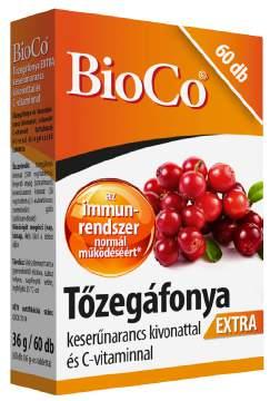 étrendkiegészítő BioCo Tőzegáfonya EXTRA tabletta, 60 db (33,2 Ft/db) A készítmény magas dózisban