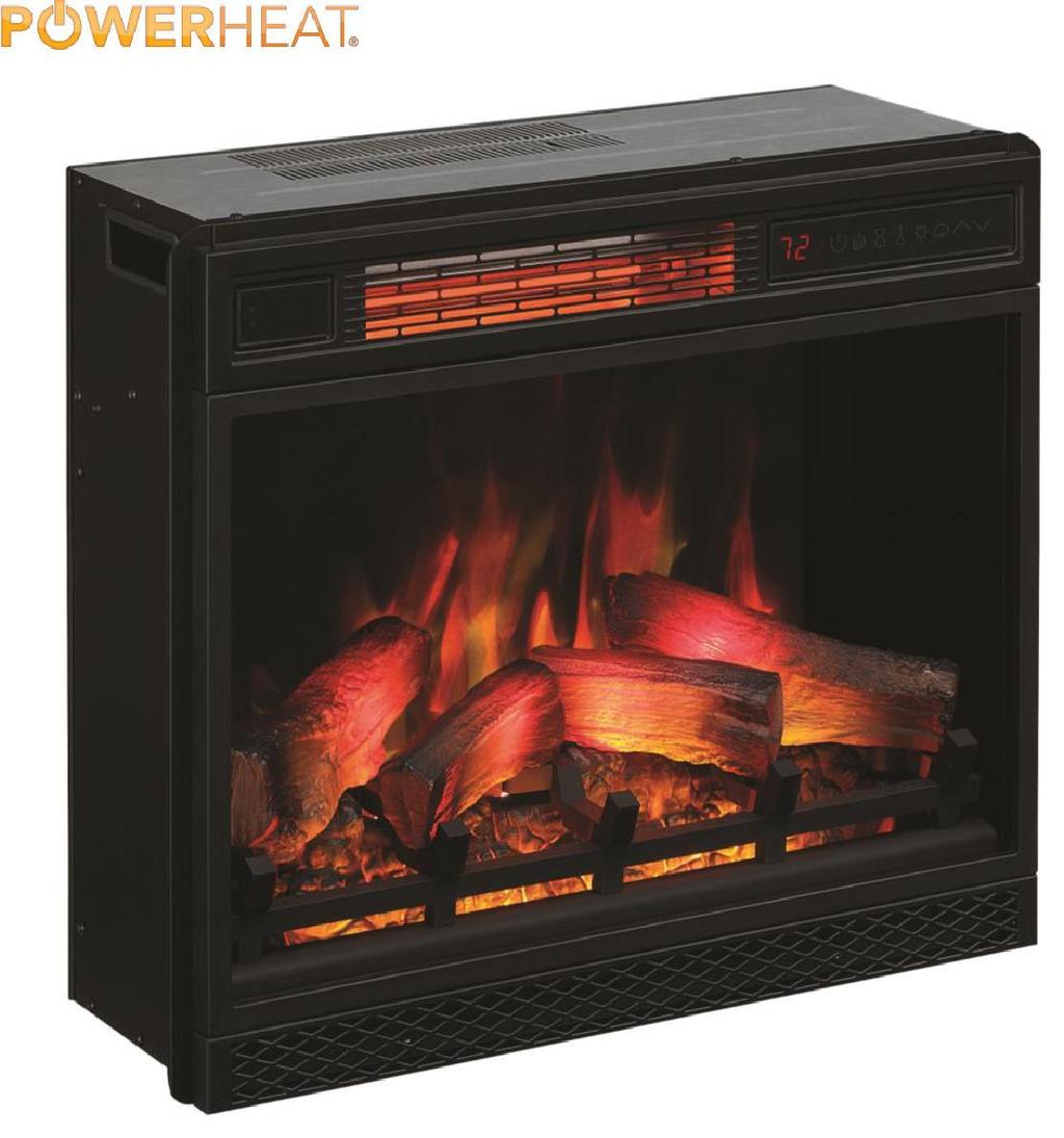 Beépíthető tűzter 23, Spectrafire+ 23 technológiával Lánghatás beállítása: 125 variáció, színek, sebesség, fényfokozás Beépíthető - falba, kandallókba, bútorokba vagy egyéb berendezésekbe Láng hatás