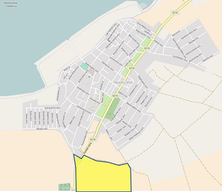 Előterjesztési változat 56 14. térkép: Gazdasági, ipari területek Abádszalók bel- és külterületén Forrás: Saját szerkesztés 1.9.2.