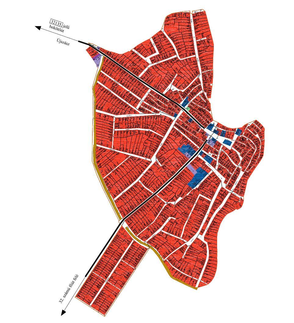 34. térkép: Belterületi beépítésre szánt területek