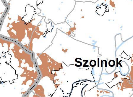 térkép: Országos ökológiai hálózat övezete (OTrT) Forrás: OTrT Kiváló termőhelyi adottságú szántóterület övezete A