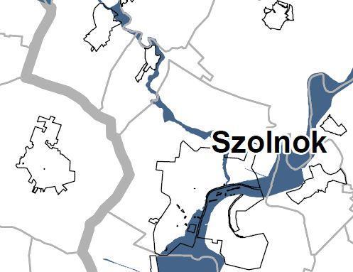 Nagyvízi meder területe A Zagyva folyó medre és az árvízvédelmi fővédvonal közötti